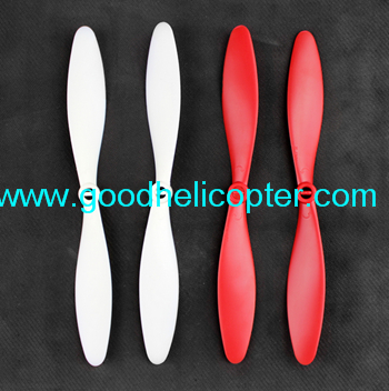 Wltoys V393 2.4H 4CH Brushless motor Quadcopter parts Blades (2pcs red + white black) - Click Image to Close
